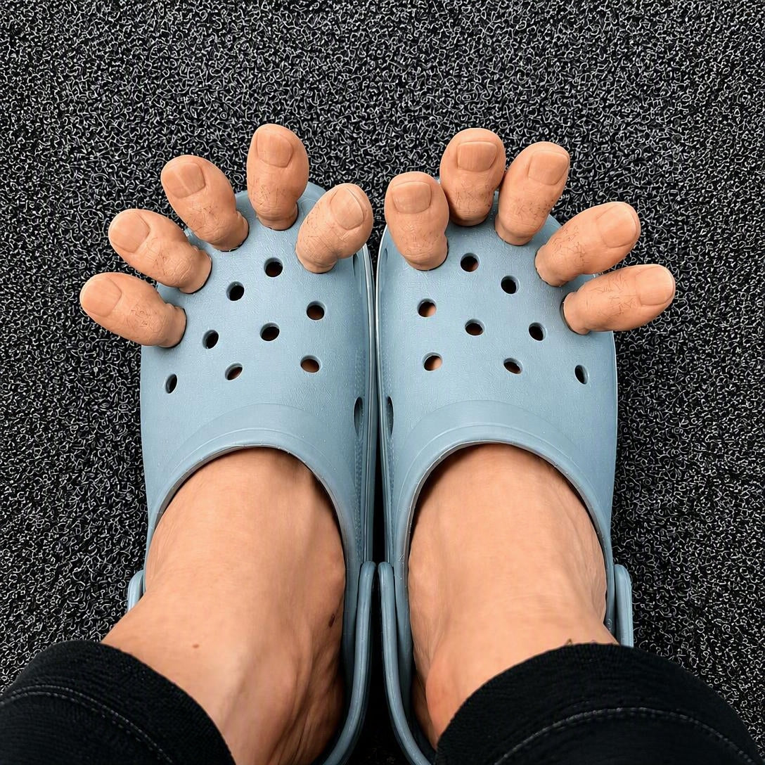 Big Toe Crocodile Curse Funny Clogs