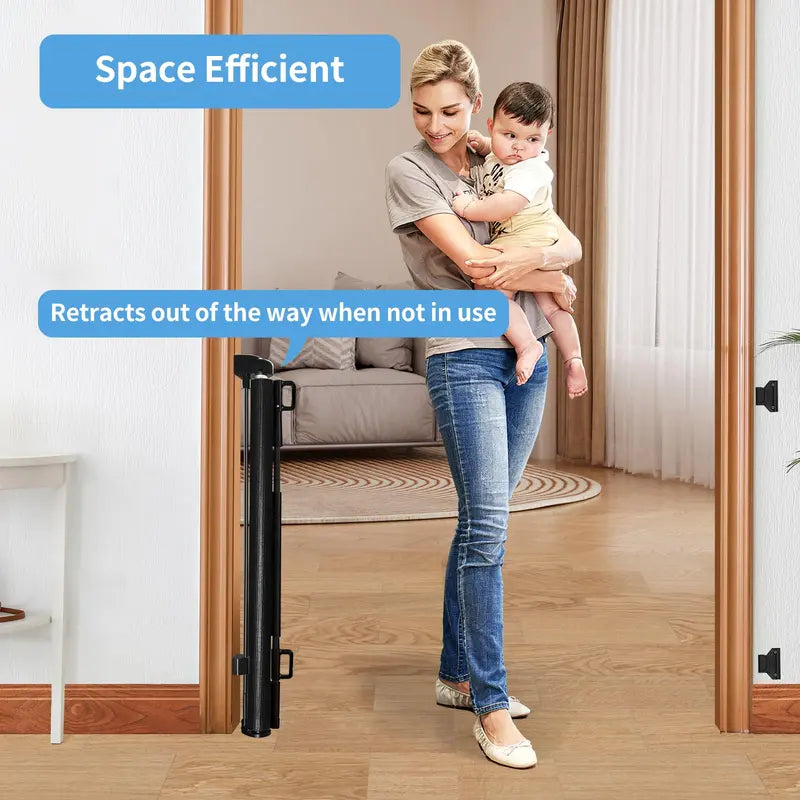 🔄🐾 Retractable Baby Gate,Mesh Baby Gate or Mesh Dog Gate