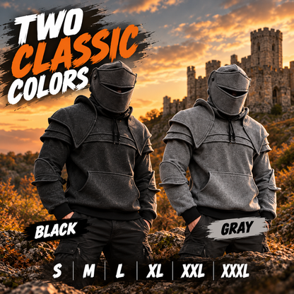 ⚔️ The Dark Armor Knight Hoodie – Tactical Medieval Streetwear
