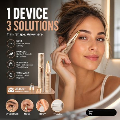 ✨Precision 3-in-1 Electric Facial Hair & Brow Trimmer – Smooth, Gentle & No Redness