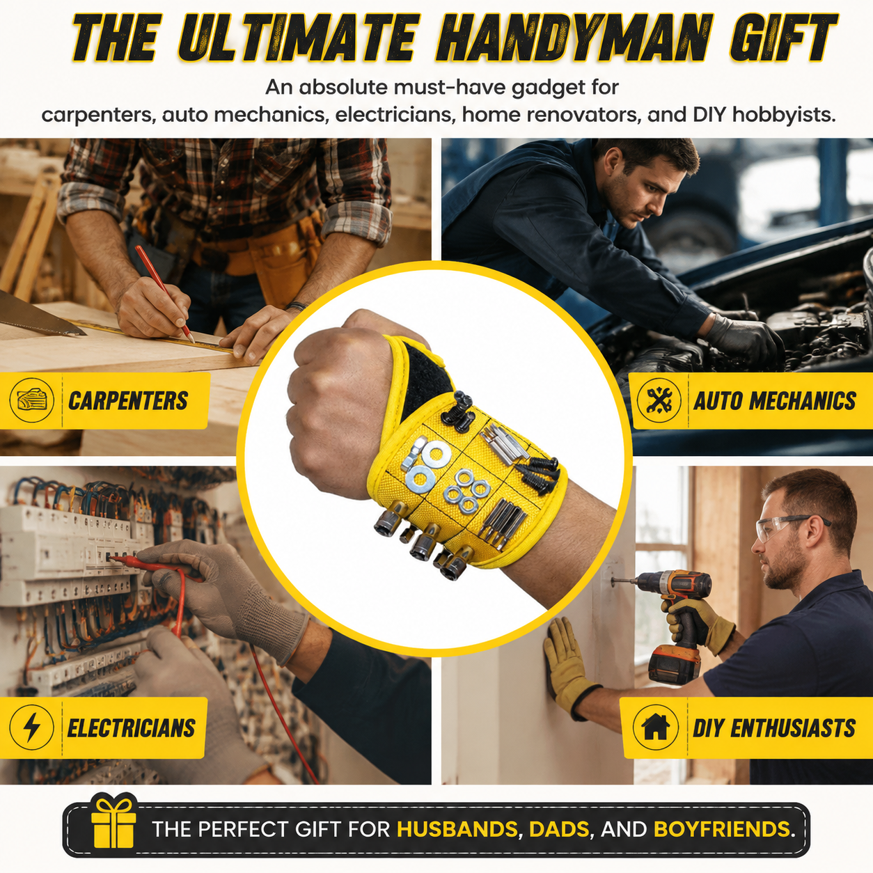 🧲Heavy-Duty Thumb-Loop Magnetic Wristband