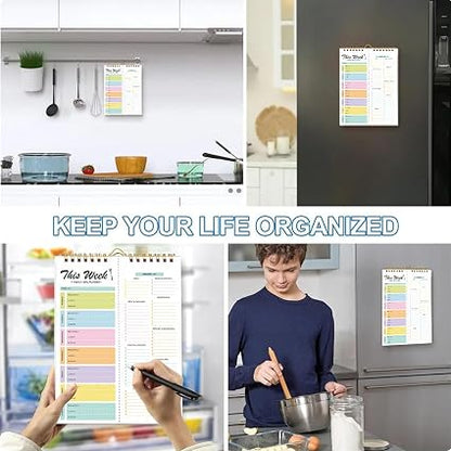 🗓Magnetic wall-hung shopping list and menu planning notebook