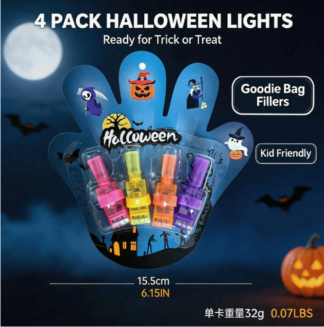 🎃 Halloween Finger Projection Lights – Fun LED Glow Toy & Party Favor Gift 👻