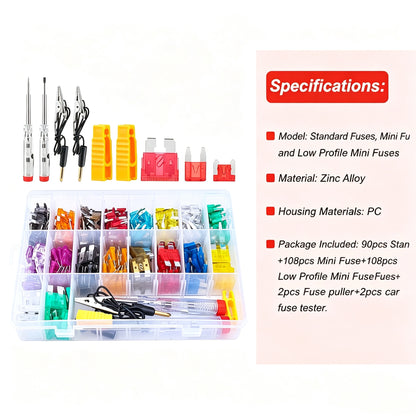 310Pcs Mixed-Color Automotive Fuse Kit