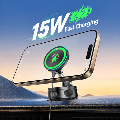 🚗Car Center Console Suction Cup Phone Holder - USB-C Car Charger