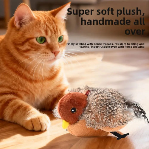 Interactive Cat Toys Rechargeable Chirping Flapping Bird