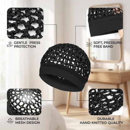 🌙Stretchy Wide-Edge Sleeping Cap Set