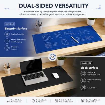 📐Blueprint Double-sided Desktop Mat