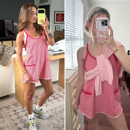 🔥Hot Sale 49% off🌟Women's Summer Athletic Mini Dress Sleeveless