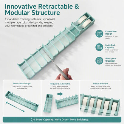 📏Retractable Multi-Roll Tape Dispenser