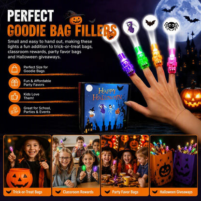 36PCS Halloween And Christmas LED Projection Finger Lights