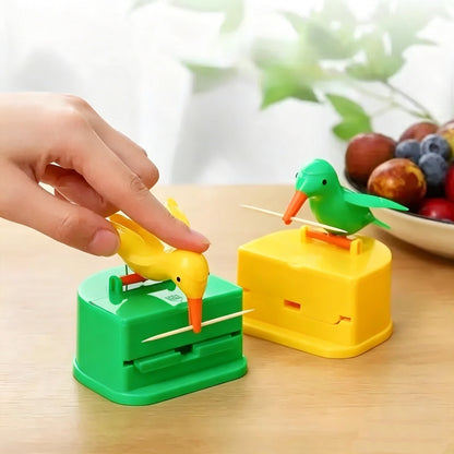 Super fun woodpecker toothpick holder