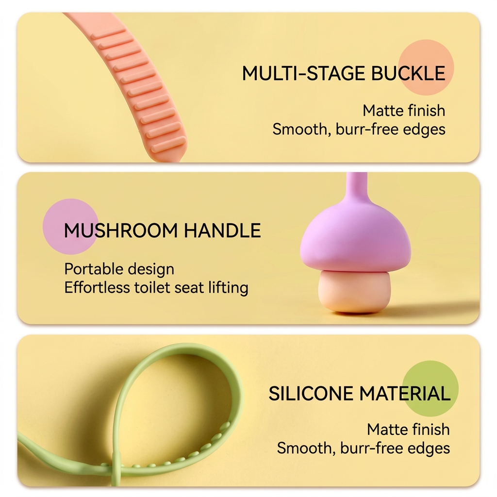 🔖Cute toilet seat lifting and flipping cover tool