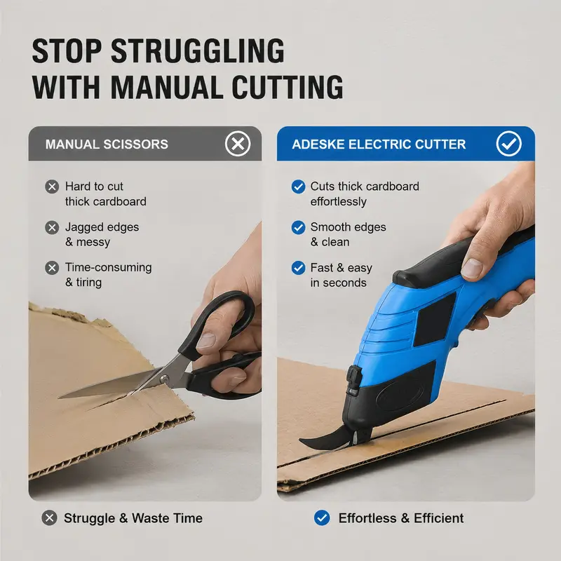 ✂️Multi-functional cordless electric cutter - suitable for cardboard, fabric, leather, and DIY projects