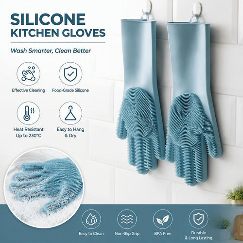 Silicone Kitchen Gloves For Home & Pet Care