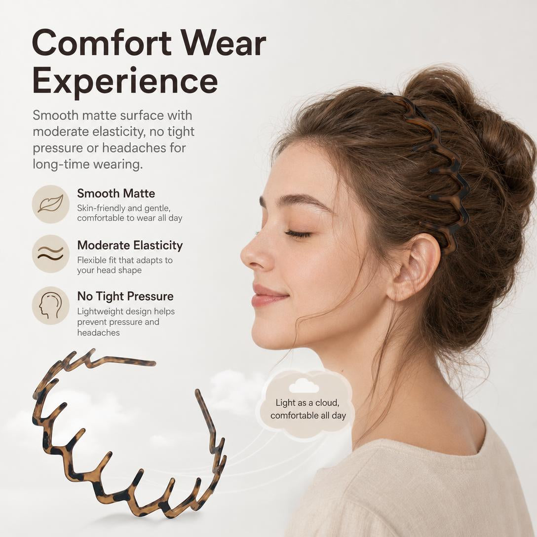 🖤Stylish comb-tooth headband
