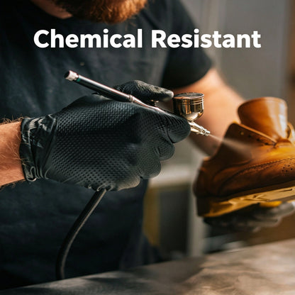 High Quality Thickened Wear Resistant Patterned Nitrile Gloves