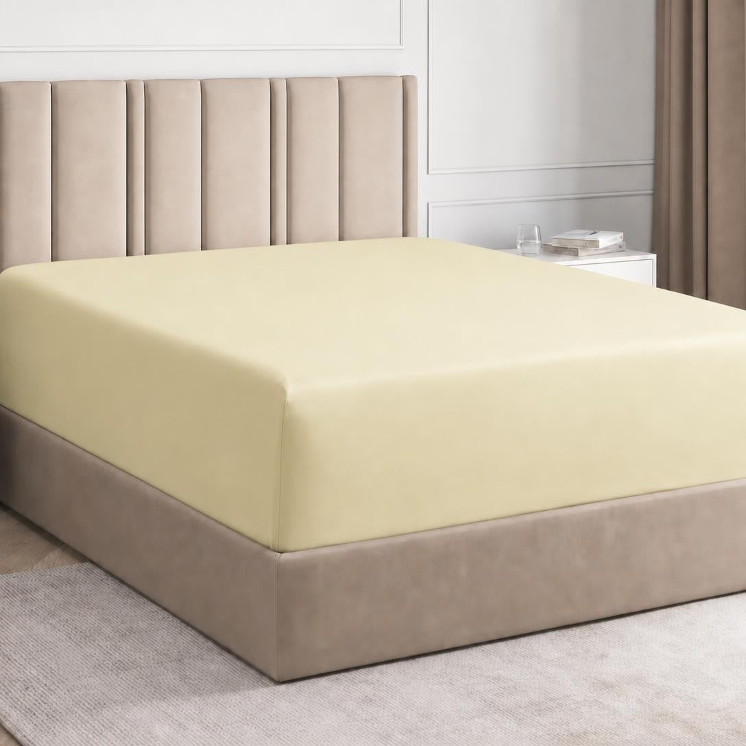 🛏️100% Egyptian cotton fitted sheet (fits 12-inch mattresses)