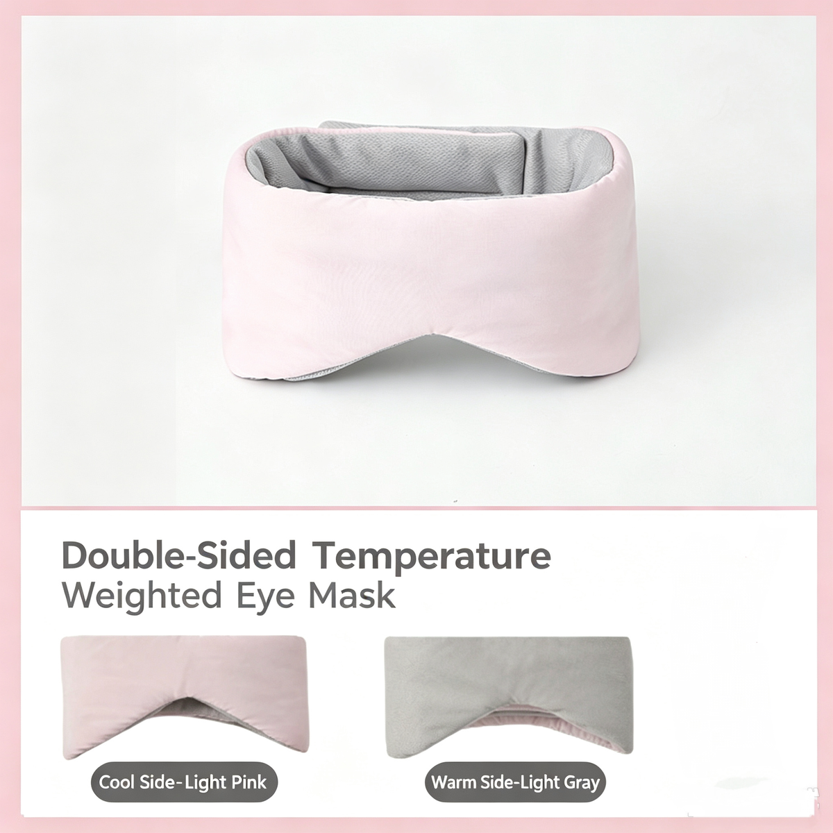 😴 360° Weighted Blackout Sleep Mask – No Tight Strap Just Soft Wraparound Comfort