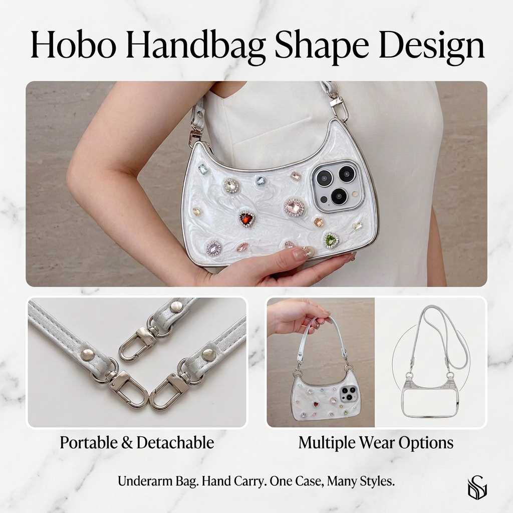 💎✨Rhinestone Handbag for iPhone 17 Pro Max/16/15/14 Phone Case