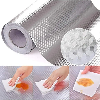 🏠 Waterproof and heat-resistant aluminum foil anti-oil sticker