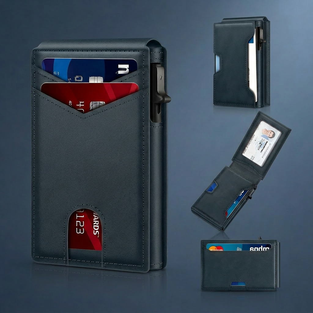 🧳Men's wallet - Pop-up card holder, cash slot and credit card slot