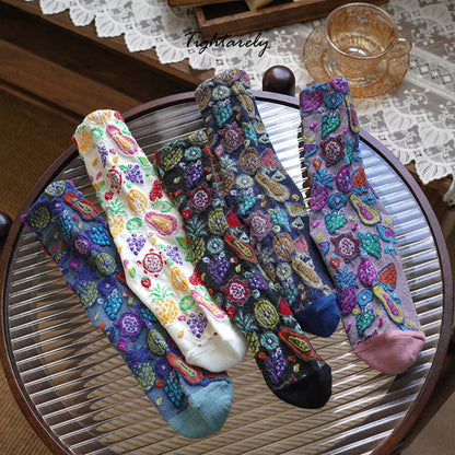 Vintage Embroidered Floral Women Socks(🎁Hot Sale)-H*