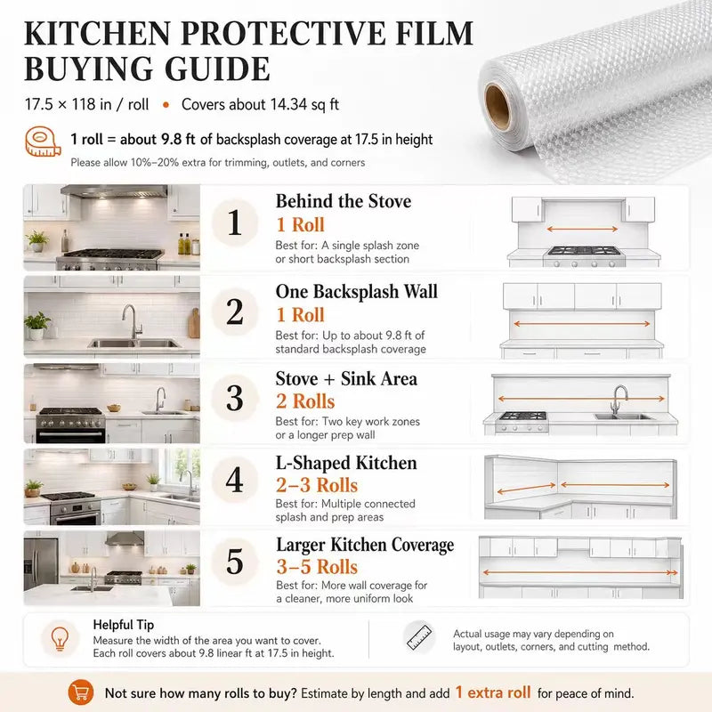 ✨Self-adhesive aluminum foil kitchen splash-proof wallpaper