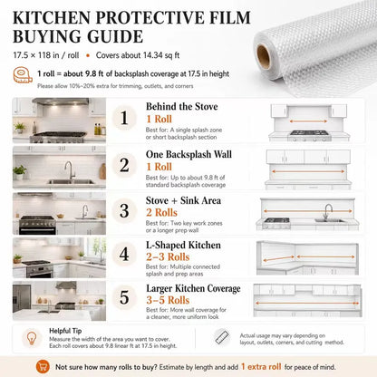 ✨Self-adhesive aluminum foil kitchen splash-proof wallpaper