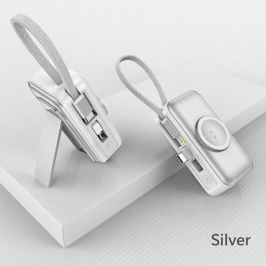 ⚡3-in-1 foldable rechargeable portable power bank