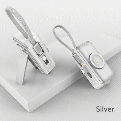 ⚡3-in-1 foldable rechargeable portable power bank