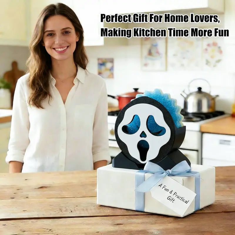 💧👻Screaming Ghost-Shaped Foam Stand (with Drainage Holes)