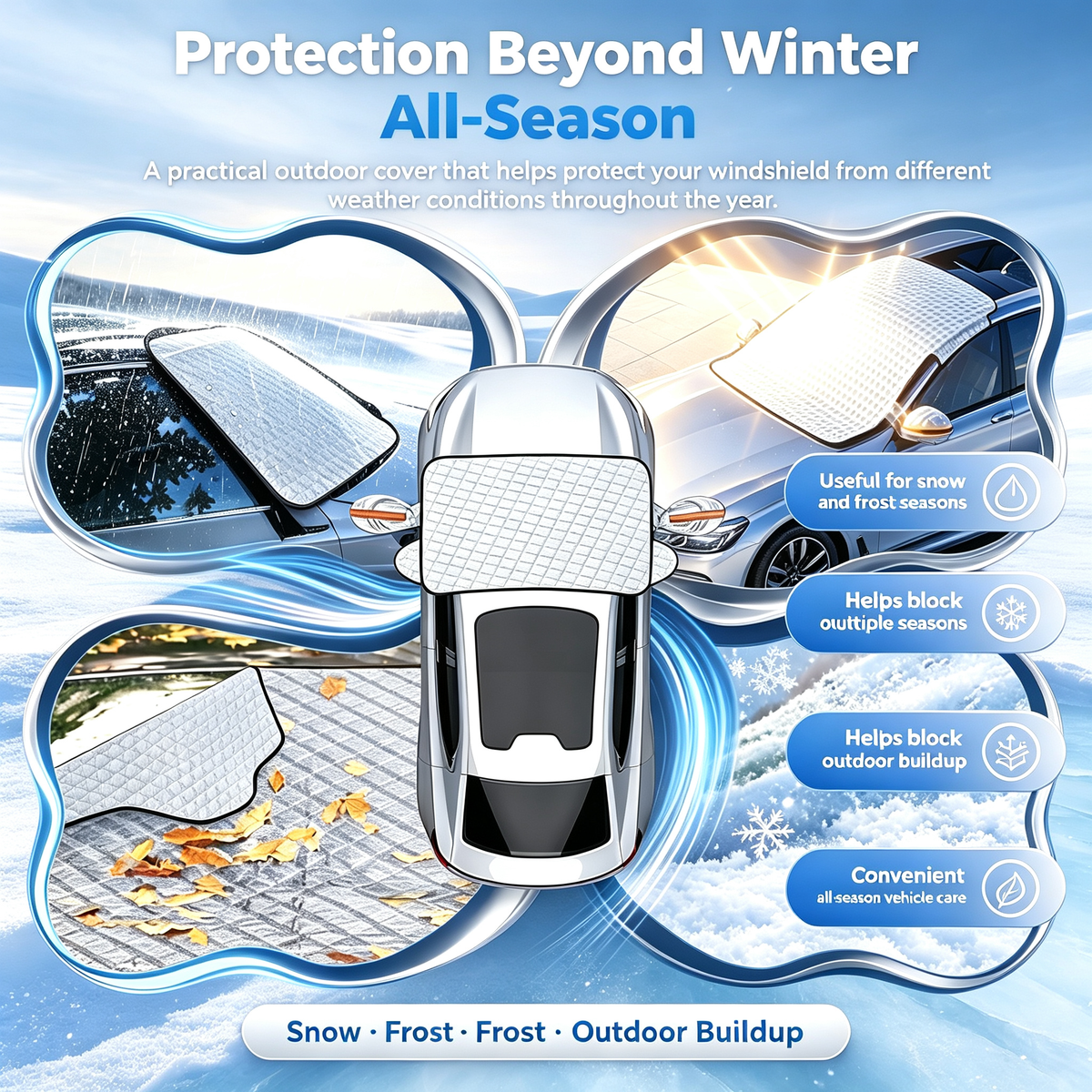 🚗Universal Windshield Snow & Ice Cover