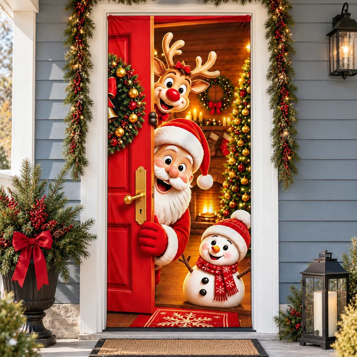 🎅 Santa Reindeer & Snowman