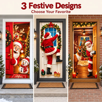 🎄2026 Christmas Front Door Decoration Cover