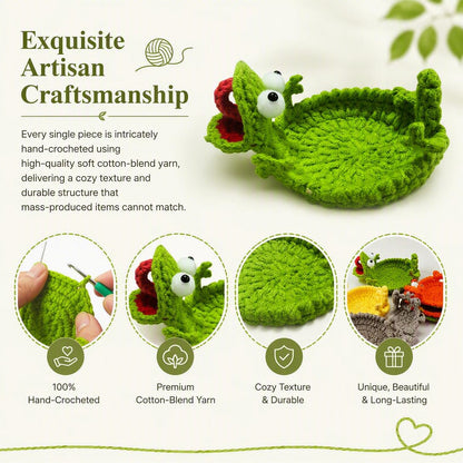 🦎Handmade Crochet Cartoon lizard Coaster