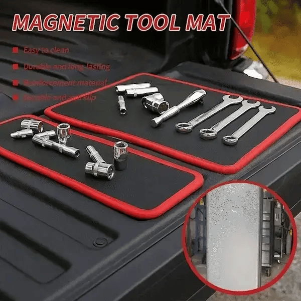 🧲 Flexible Magnetic Tool Mat – Keep Screws, Bolts & Tools Organized During Repairs