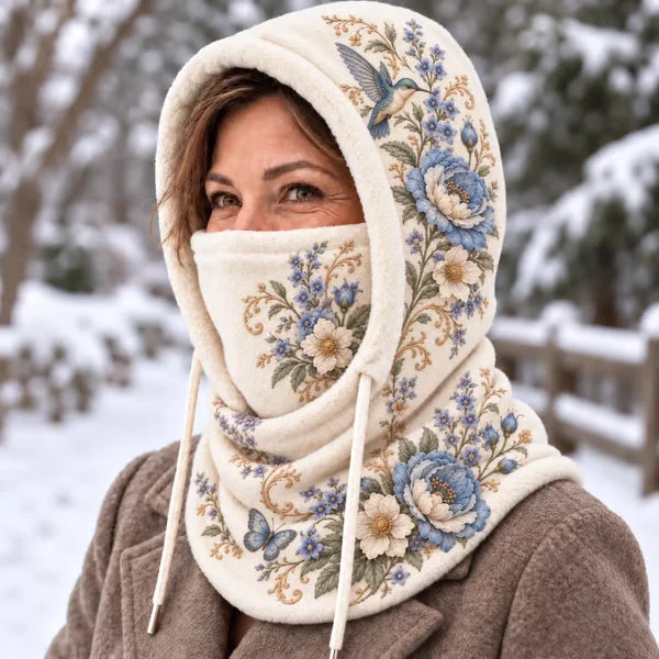 White - Blue Florals