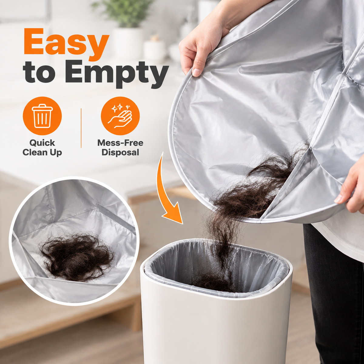 🪮Collapsible Haircutting Umbrella Cape – Suitable for Salon and Home Use