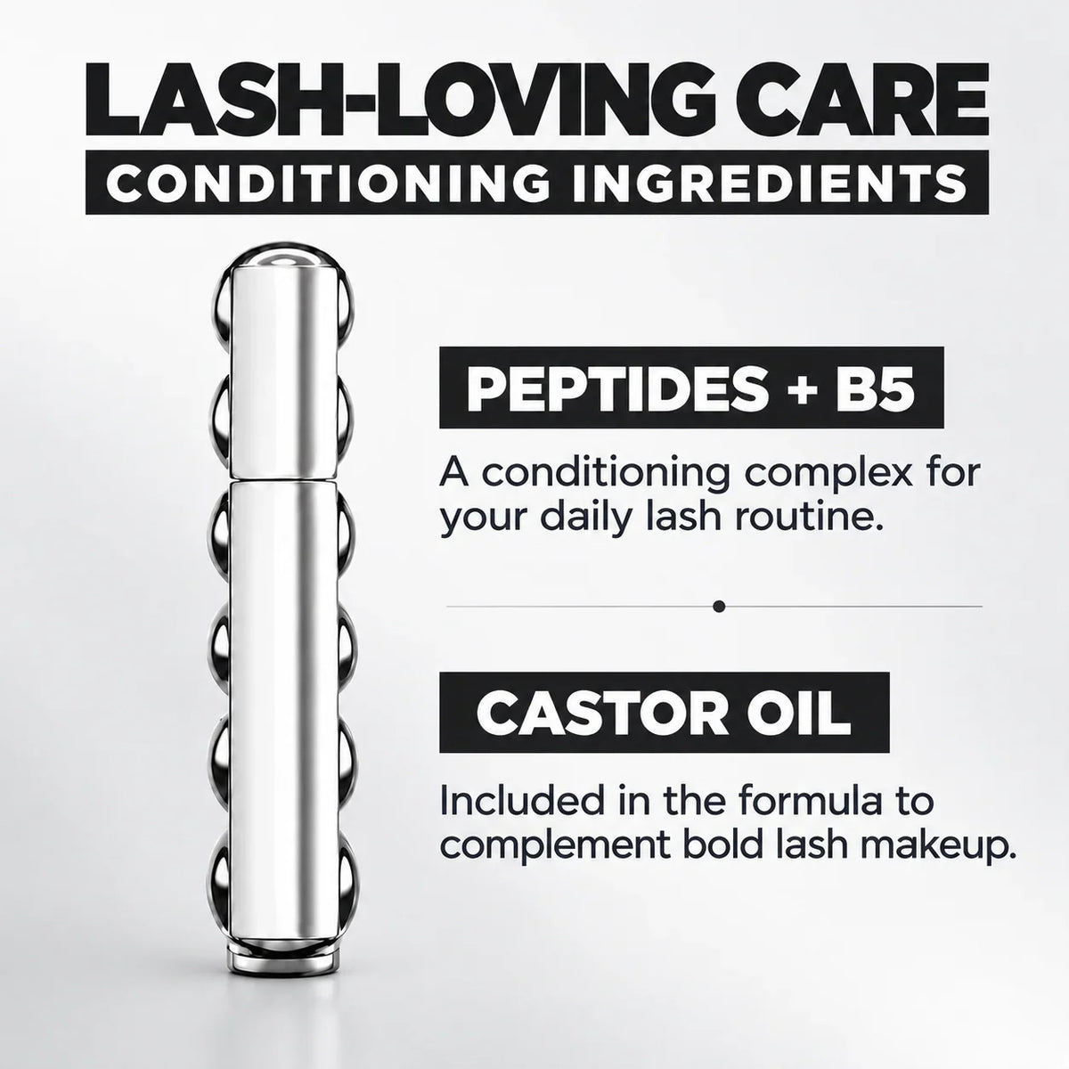 ✨ Dual-Material Mascara – Volumizing, Lengthening & Lash-Defining Formula
