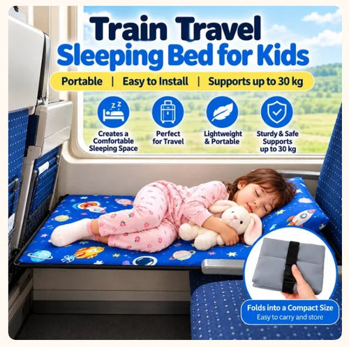 🚞Portable Kids Travel Bed | Airplane & Train Seat Extender, Anti-slip Foldable Sleeping Mat for Toddler Long Journey