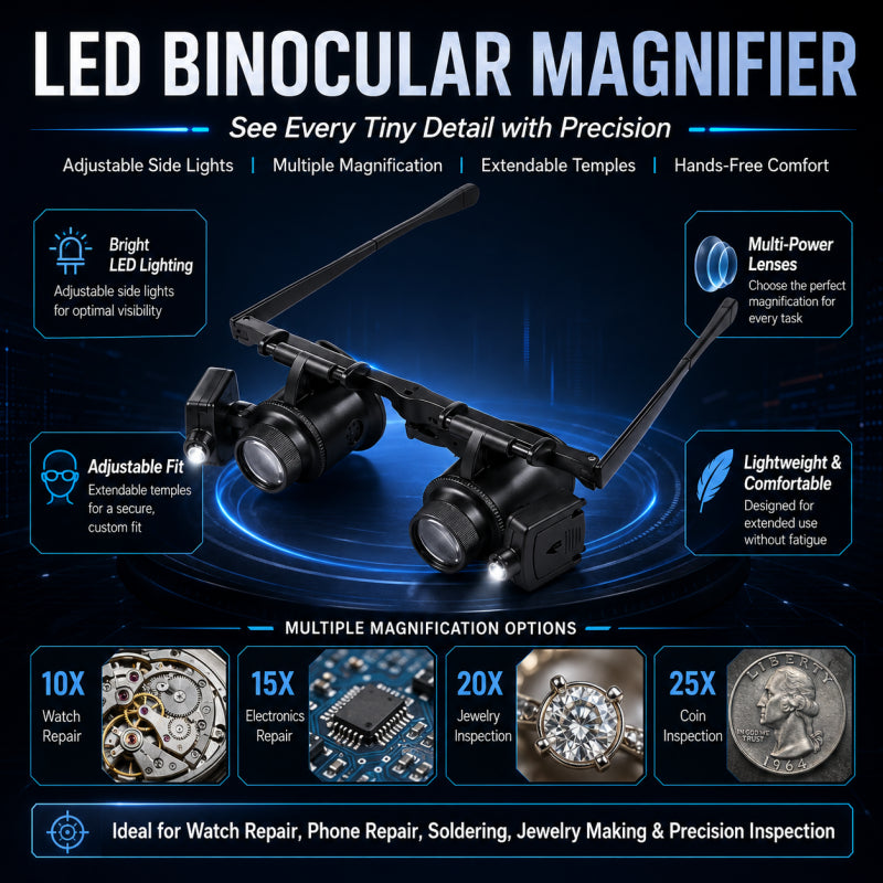 🔥LED Head-Mounted Magnifying Glasses