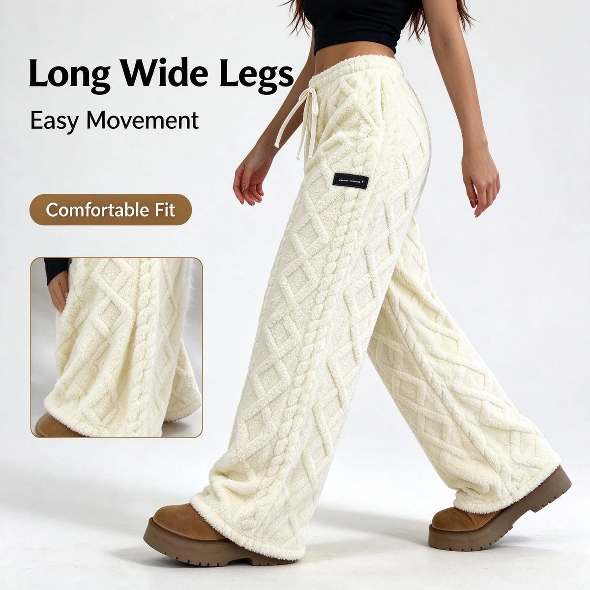 Winter Women's Lamb Fleece LongPants - Ultra-Plush Lined All-DayWarmth Tech