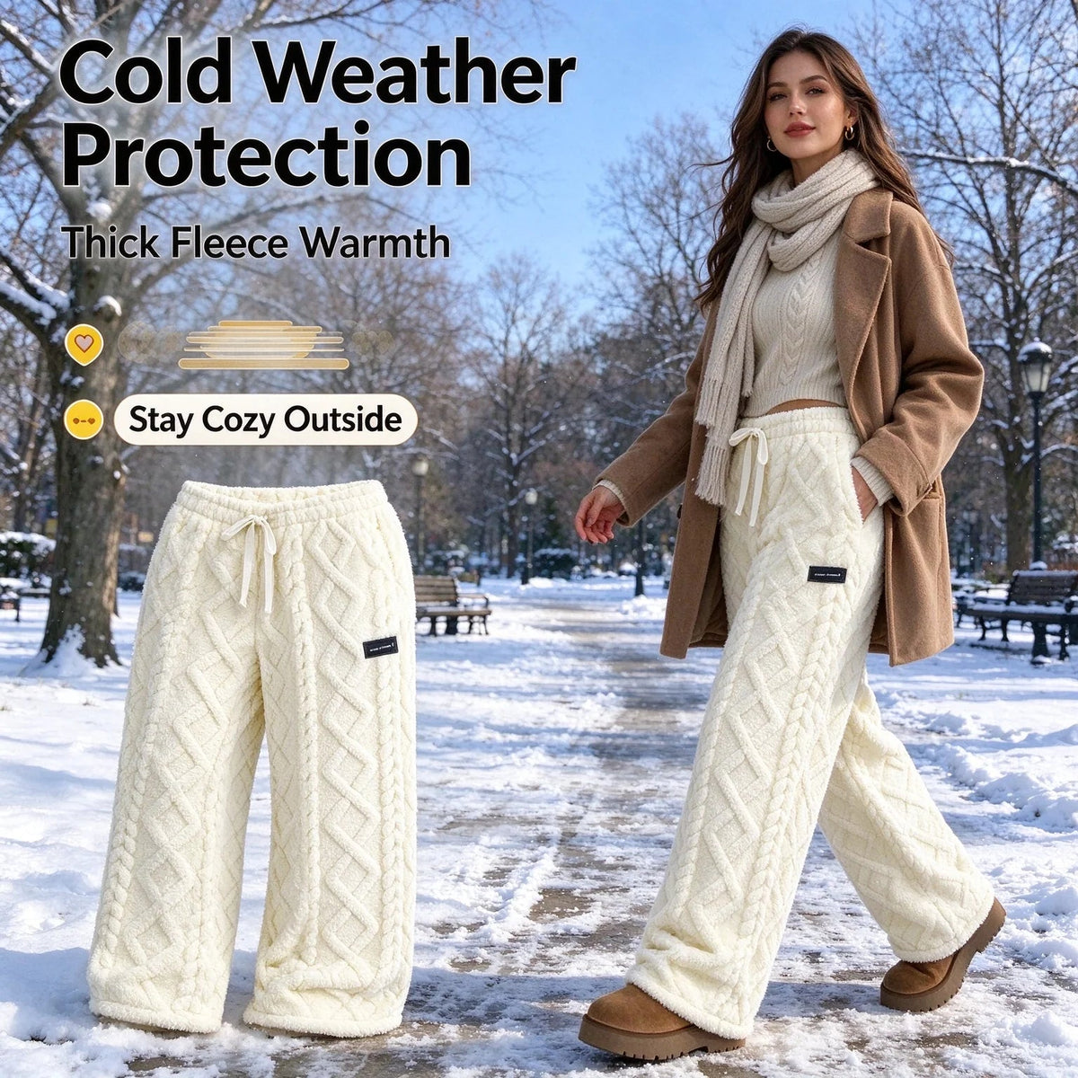 Winter Women's Lamb Fleece LongPants - Ultra-Plush Lined All-DayWarmth Tech