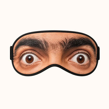 👀 Funny Open-Eye Sleep Mask – Hilarious Eyes-Open Illusion for Naps, Travel & Gag Gifts