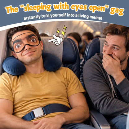 👀 Funny Open-Eye Sleep Mask – Hilarious Eyes-Open Illusion for Naps, Travel & Gag Gifts