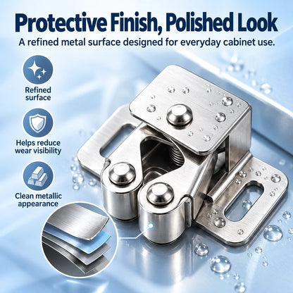 🔧 Spring-Loaded Cabinet Door Catch Latch – Durable Metal Design with 6 Stylish Finishes