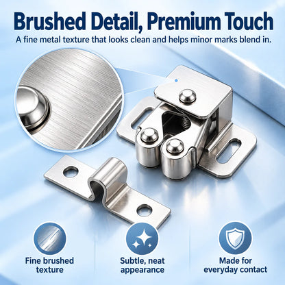 🔧 Spring-Loaded Cabinet Door Catch Latch – Durable Metal Design with 6 Stylish Finishes