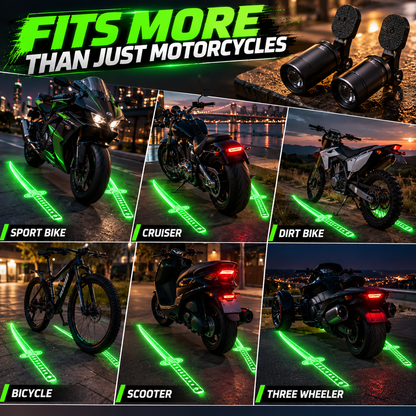 🏍️ Green Katana Motorcycle Ground Projector Lights⚔️