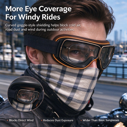 Vintage Windproof Motorcycle Riding Goggles